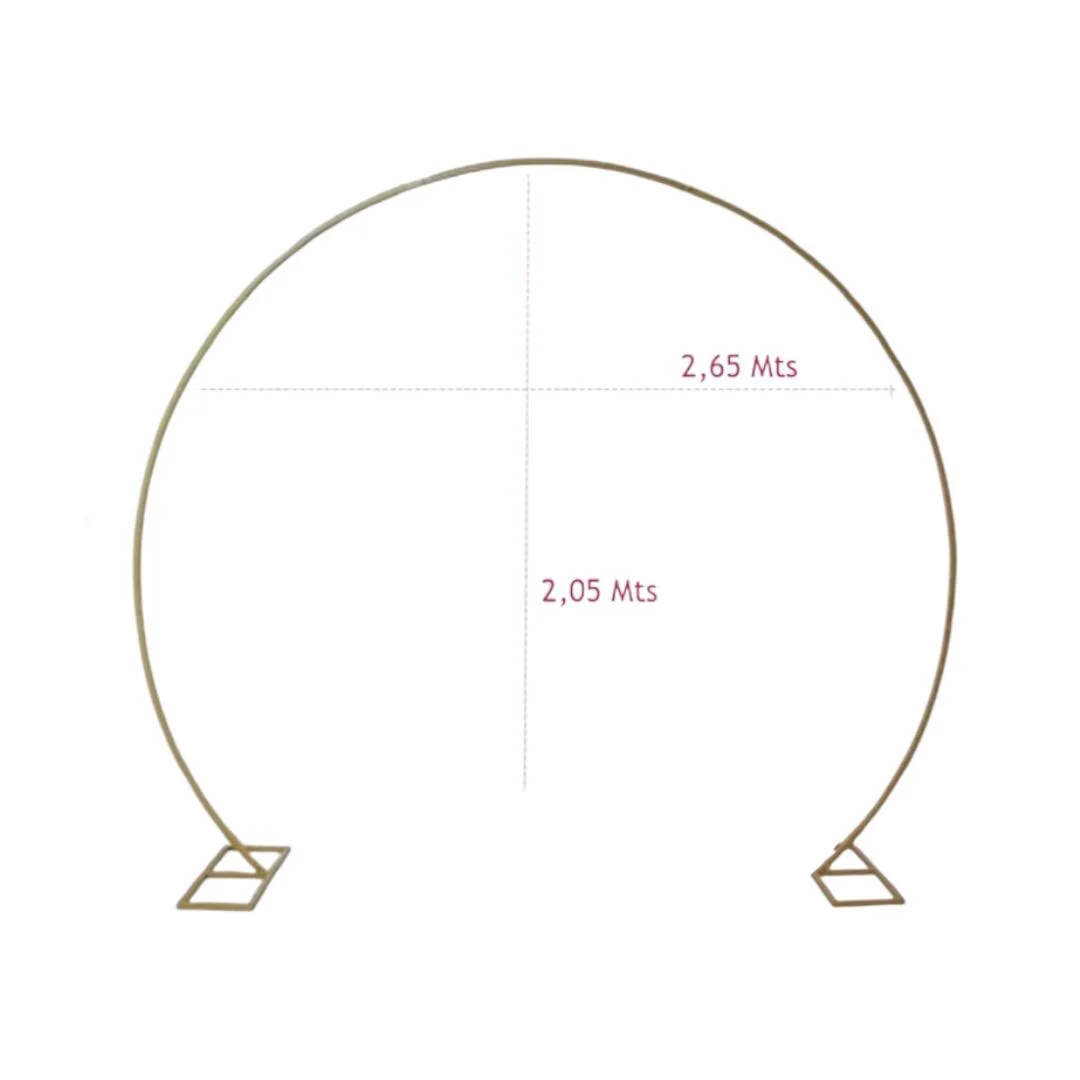 BASE HIERRO MEDIO CIRCULO 1 PZ 265CM * 205 CM BP9
