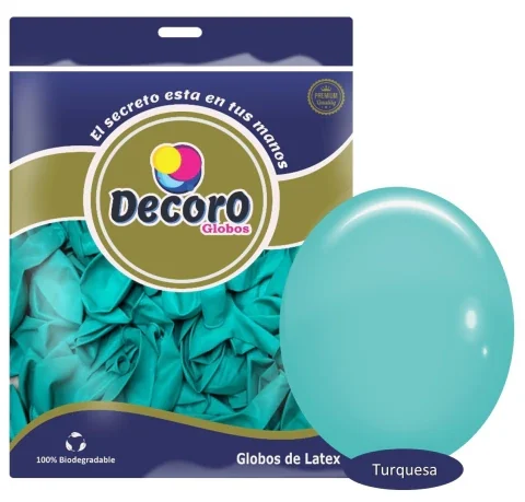 DECORO  Y12 - TURQUESA 12"X100 PZAS 