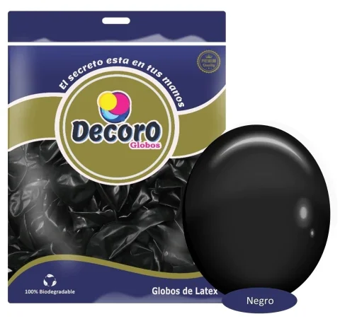 DECORO  Y16 - NEGRO 12"X100 PZAS 