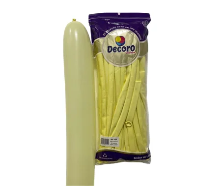  DECORO GLOBOS AMARILLO PASTEL 360"X50 PZAS 