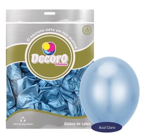 DECORO   CHROME J18 - AZUL CLARO 5"X50 PZAS
