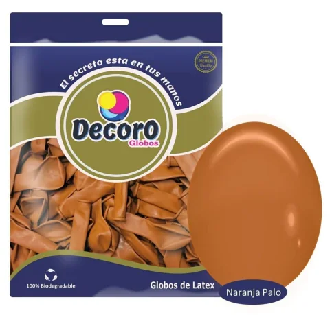 DECORO  F18-NARANJA PALO 5"X100 PZAS