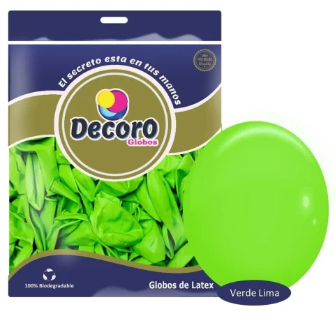 DECORO  Y13 - VERDE LIMA 18"X25 PZAS