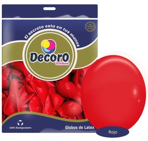 DECORO  Y1 - ROJO 5"X100 PZAS