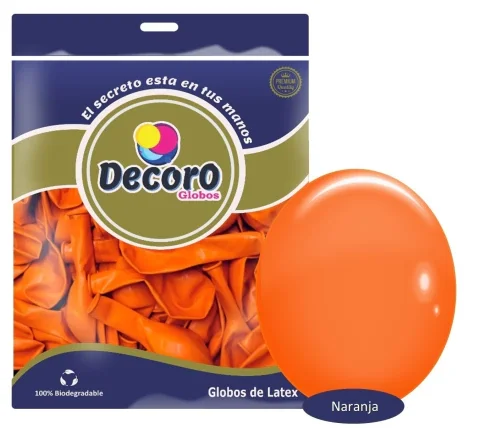 DECORO  Y6 - NARANJA 5"X100 PZAS