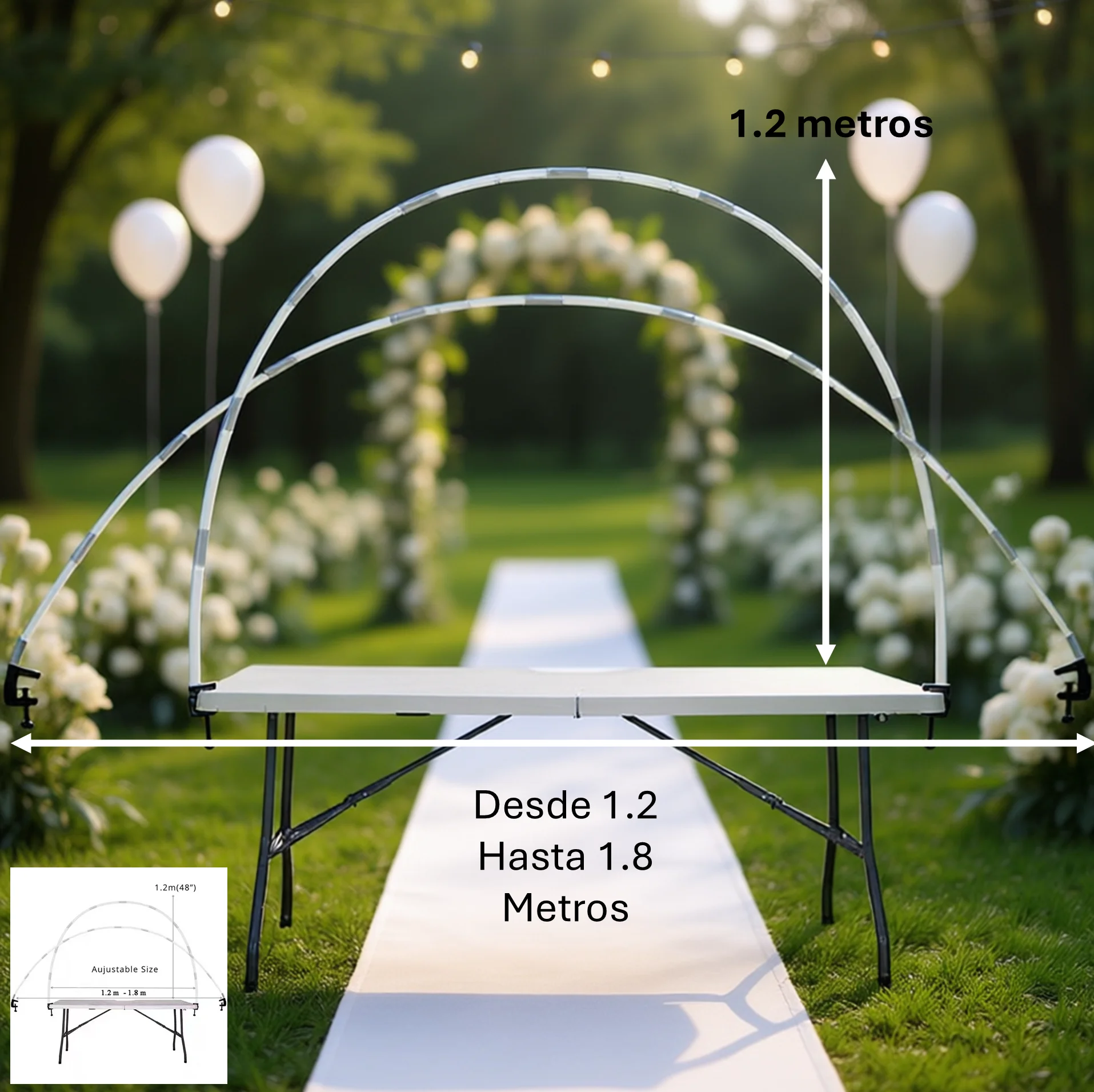 MEDIO ARCO DE MESA PARA GLOBOS