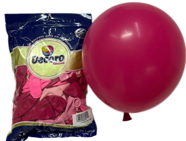  DECORO GLOBOS 12"X100 PZAS MUÑECA