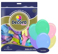 DECORO SURTIDO MACARRON 5"X100 PZAS