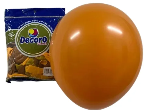  DECORO GLOBOS 12"X100 PZAS CALABAZA