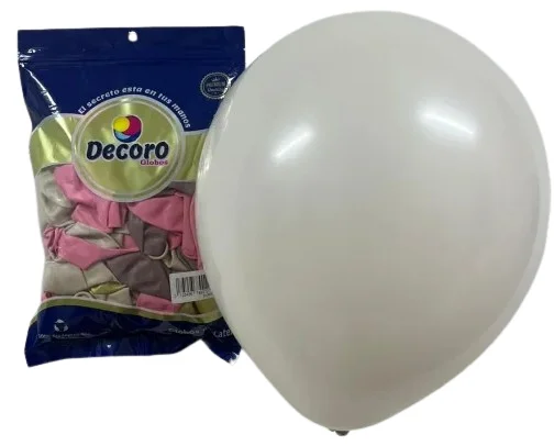  DECORO GLOBOS 12"X100 PZAS MIS XV