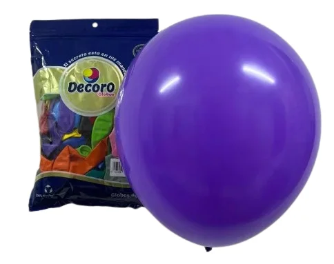  DECORO GLOBOS 12"X100 PZAS SURTIDO MATE