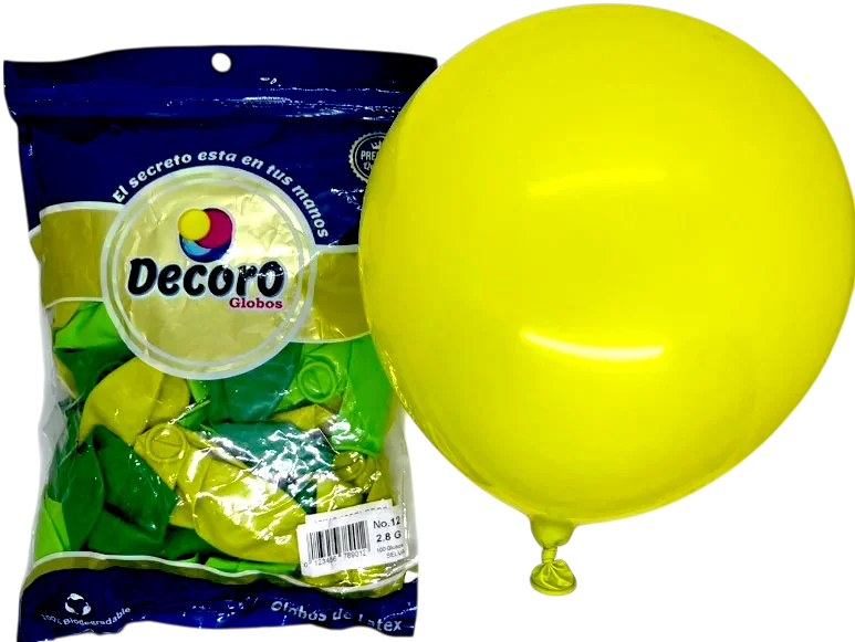  DECORO GLOBOS 12"X100 PZAS SELVA