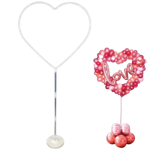 BASE SOPORTE PLASTICO CORAZON ALTO 150 CM ANCHO 55 CM
