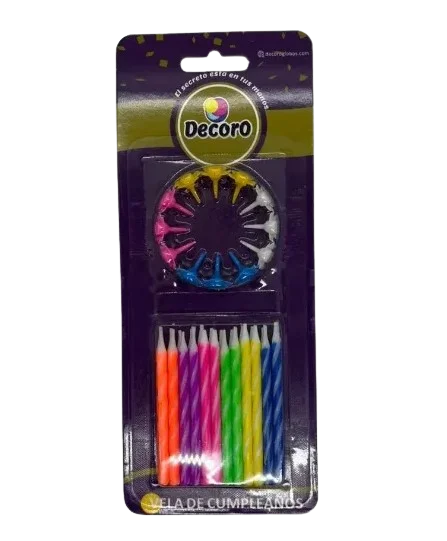 VELAS DE SET 12PZ DECORO MM1674-08