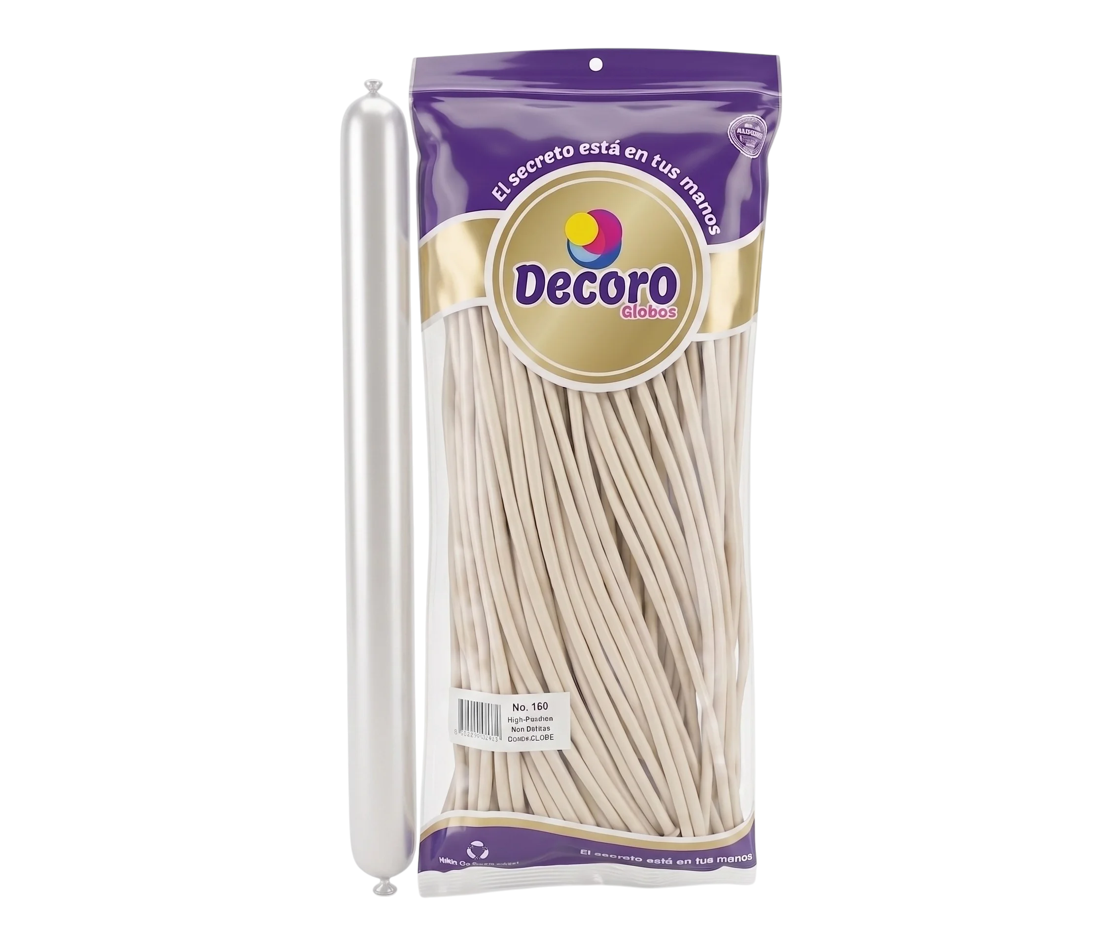 DECORO GLOBOS BLANCO PERLA 160"X100 PZAS 