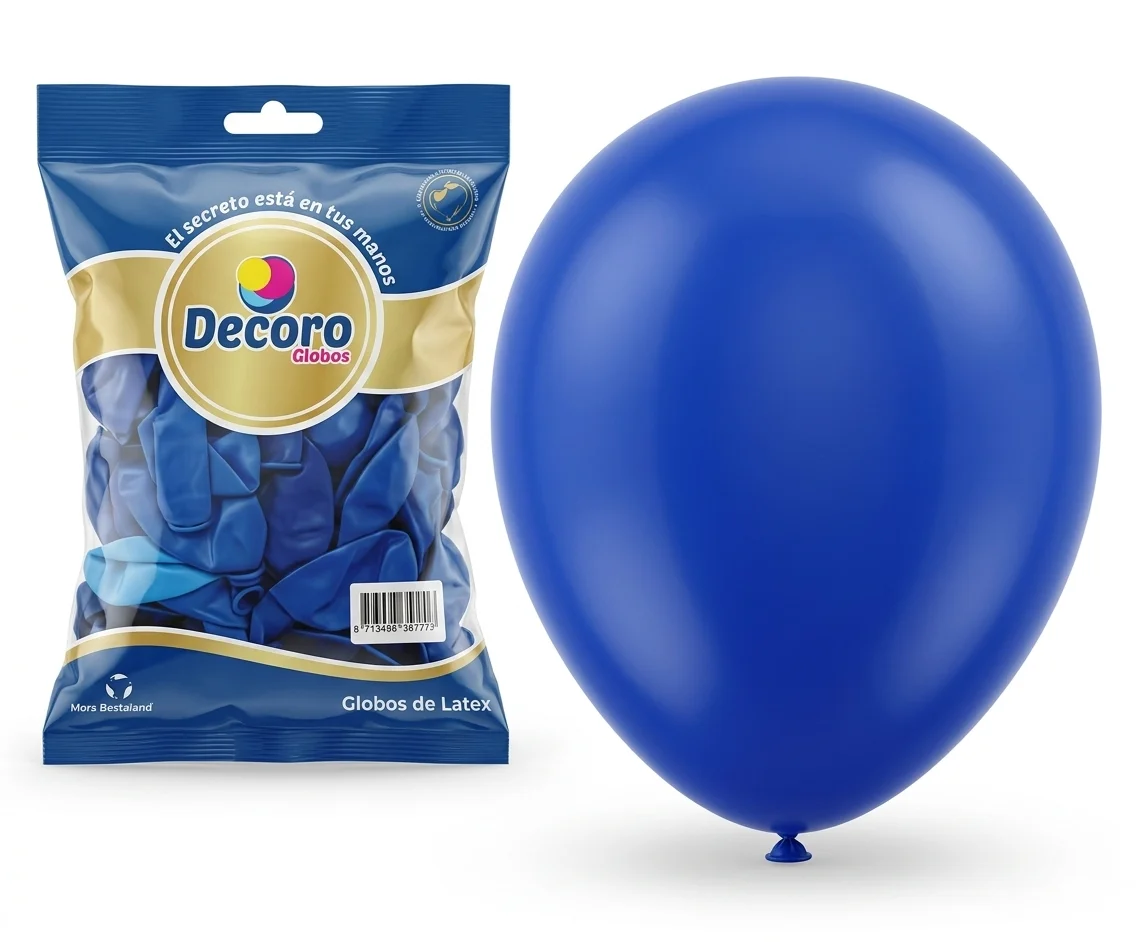  DECORO GLOBOS 12"X100 PZAS MAR