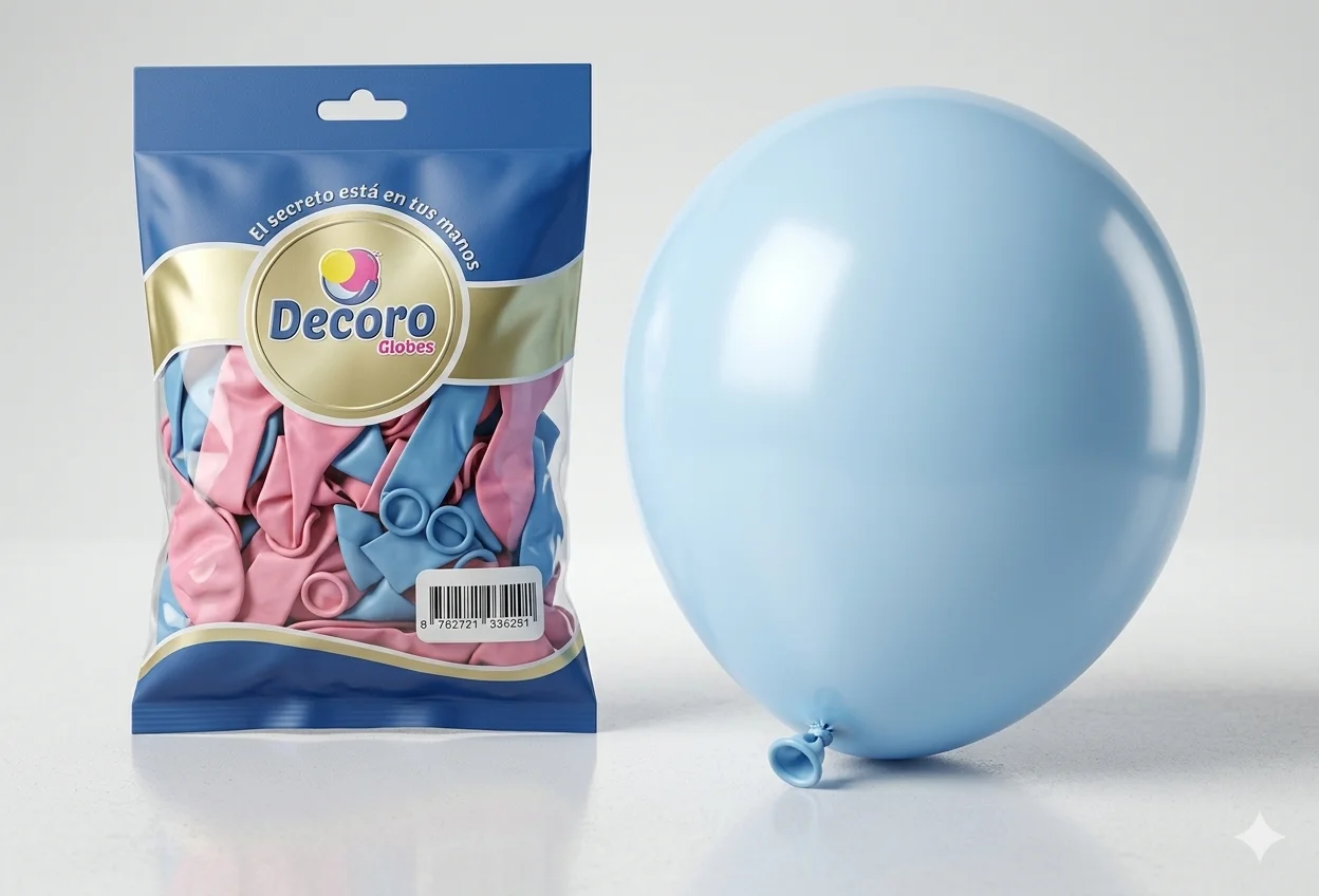  DECORO GLOBOS 12"X100 PZAS REVELACION