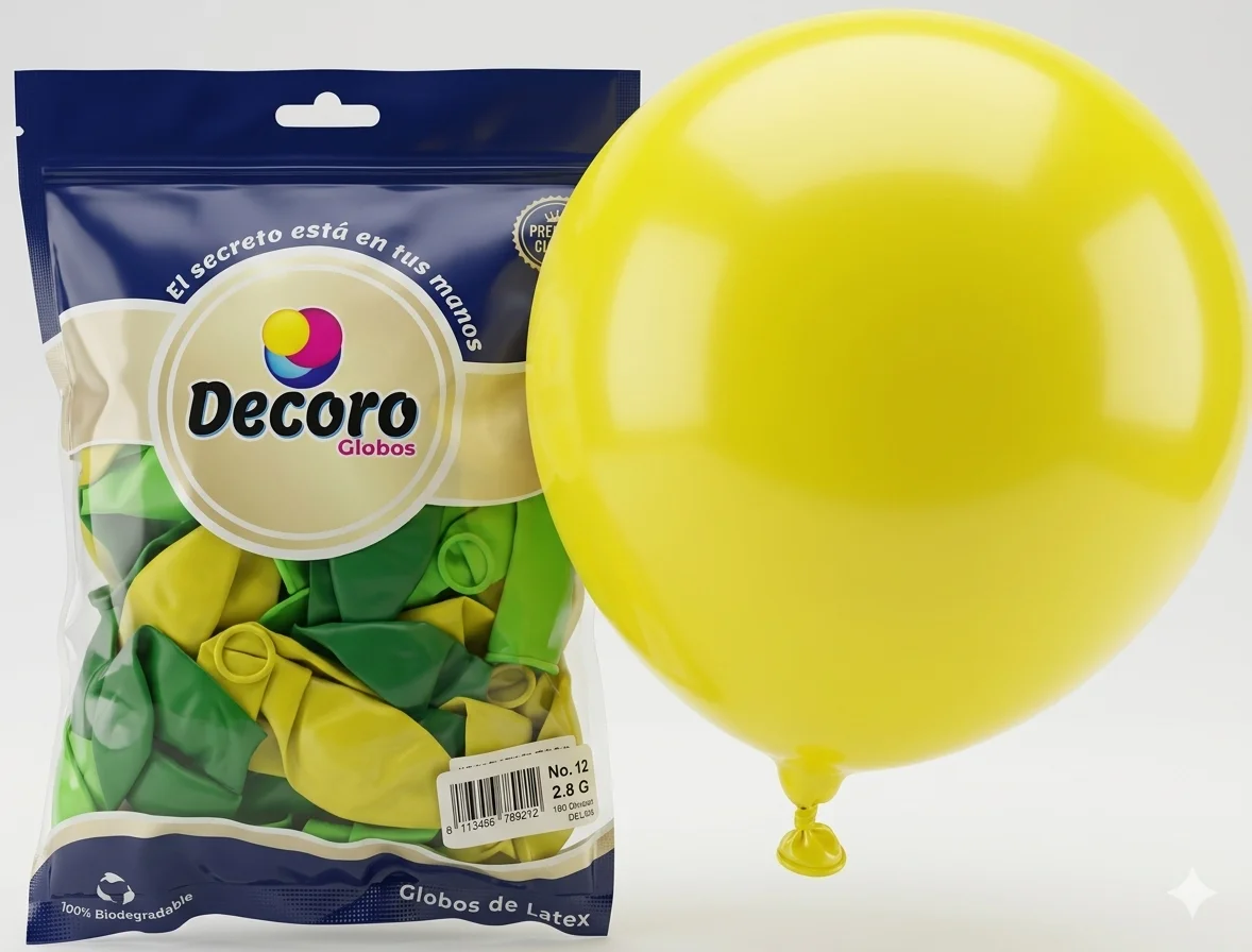  DECORO GLOBOS 12"X100 PZAS SELVA