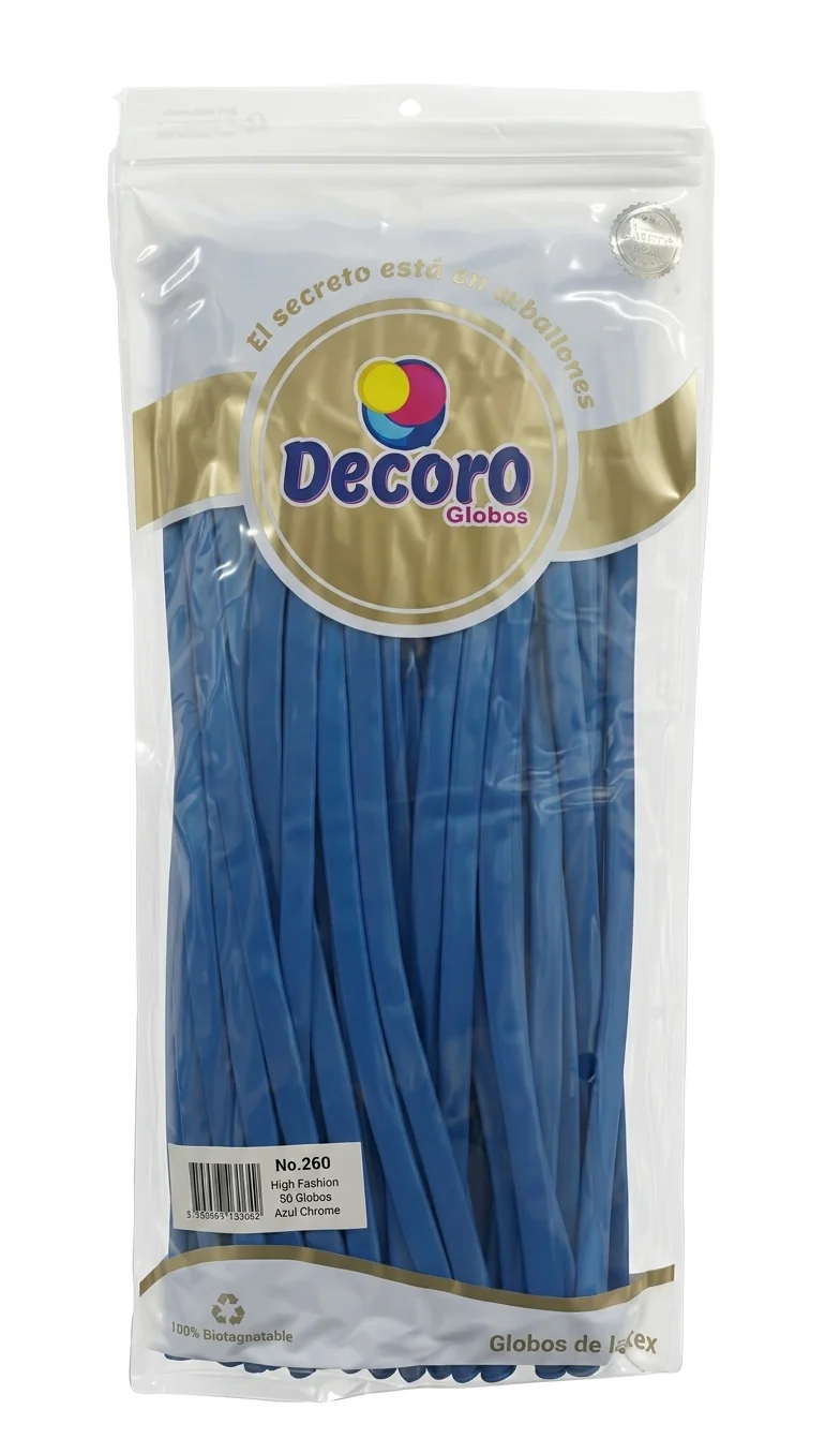 DECORO CHROME AZUL 260"X50 PZAS HIGH FASHION