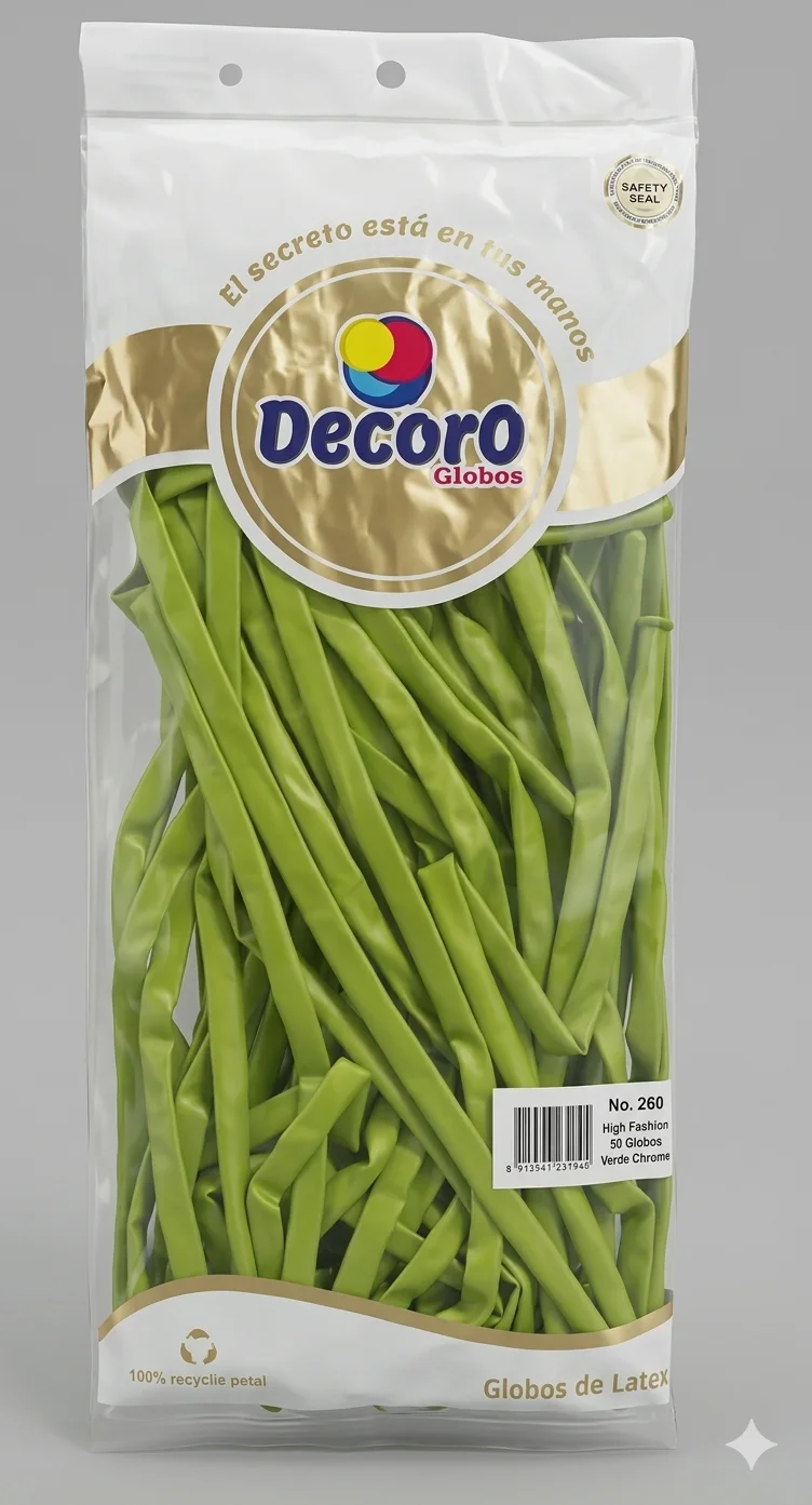 DECORO CHROME VERDE CLARO 260"X50 PZAS HIGH FASHION