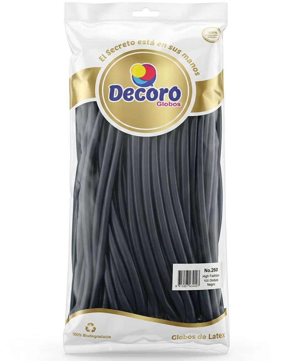 DECORO NEGRO 260"X100 PZAS HIGH FASHION