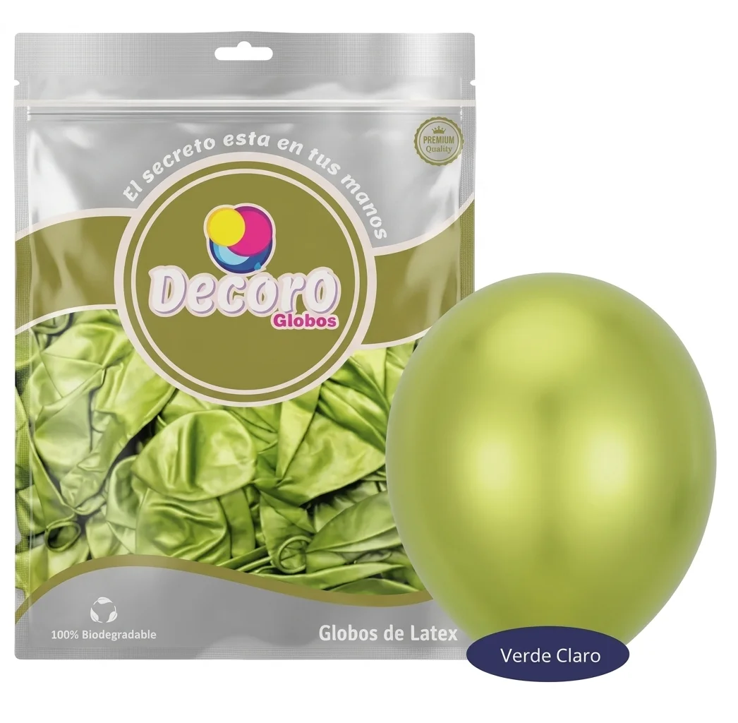 DECORO   CHROME J13 - VERDE CLARO 12"X50 PZAS