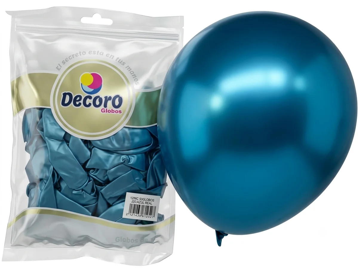 DECORO   CHROME J20 - AZUL REAL 12"X50 PZAS