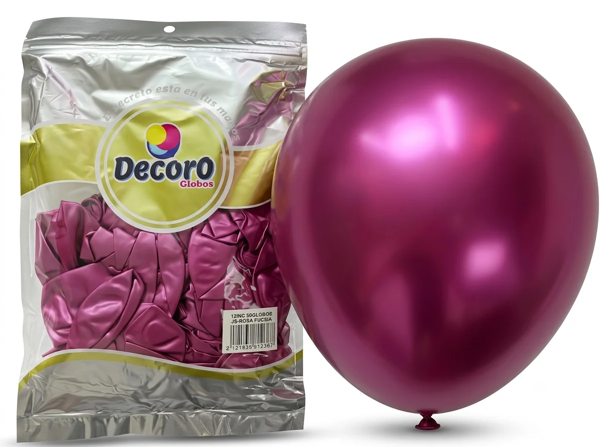 DECORO   CHROME J6 - FUCSHIA 12"X50 PZAS