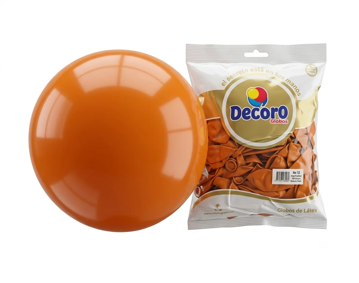 DECORO   NARANJA PALO 12"X100 PZA HIGH FASHION 2.8 GR
