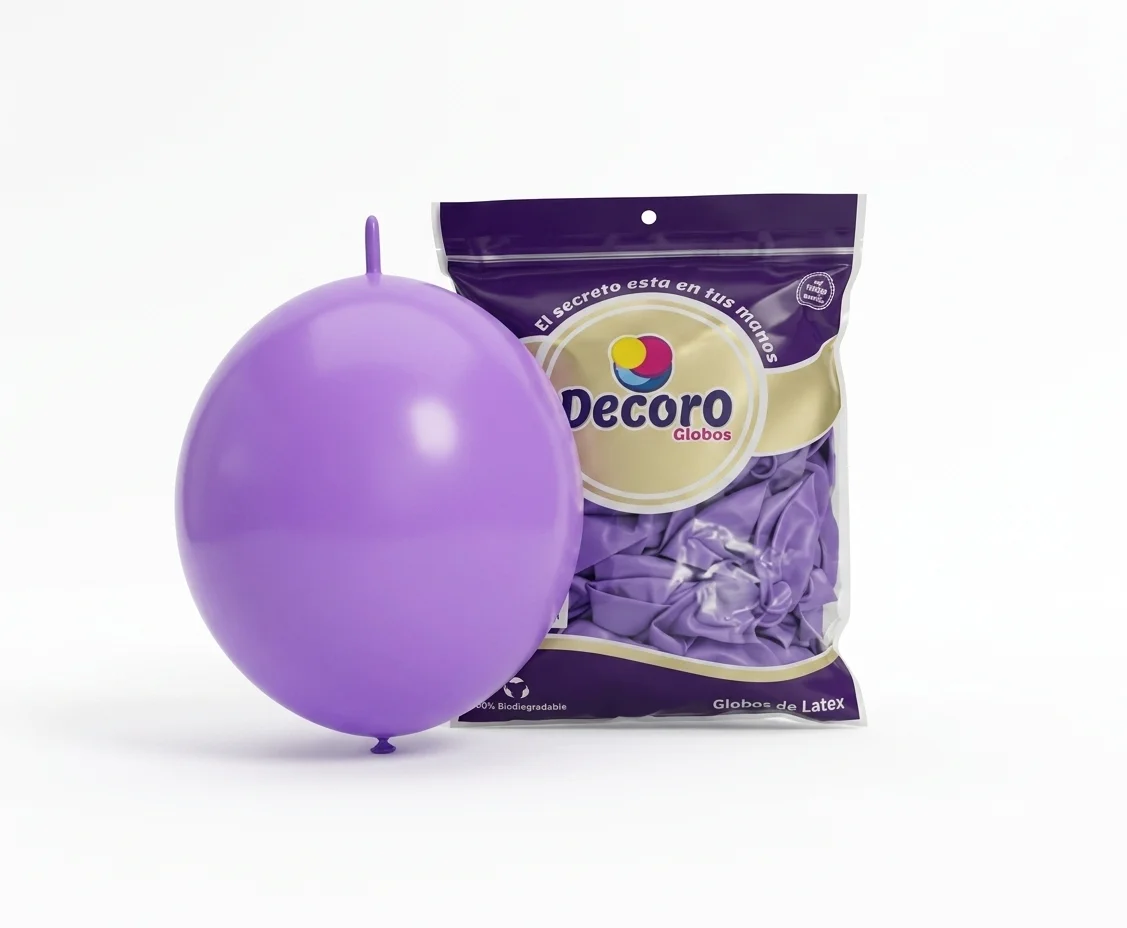 DECORO  BIPOLO MORADO CLARO 12"X100 PZAS HIGH FASHION