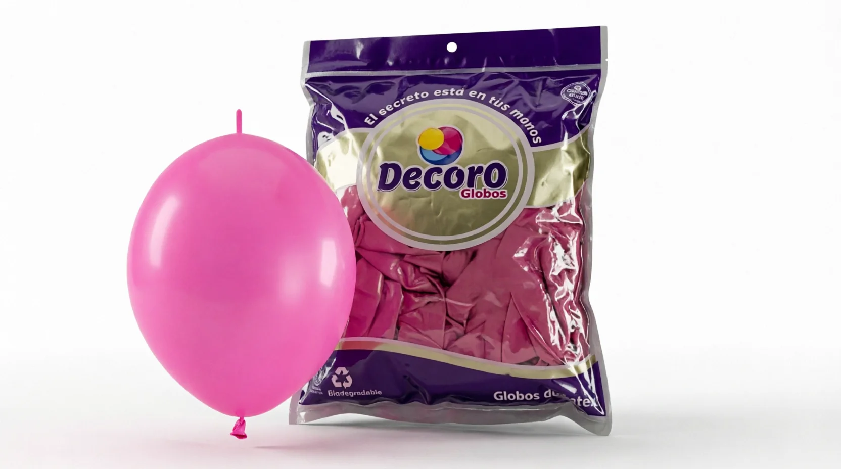 DECORO  BIPOLO ROSA Y11 12"X100 PZAS HIGH FASHION