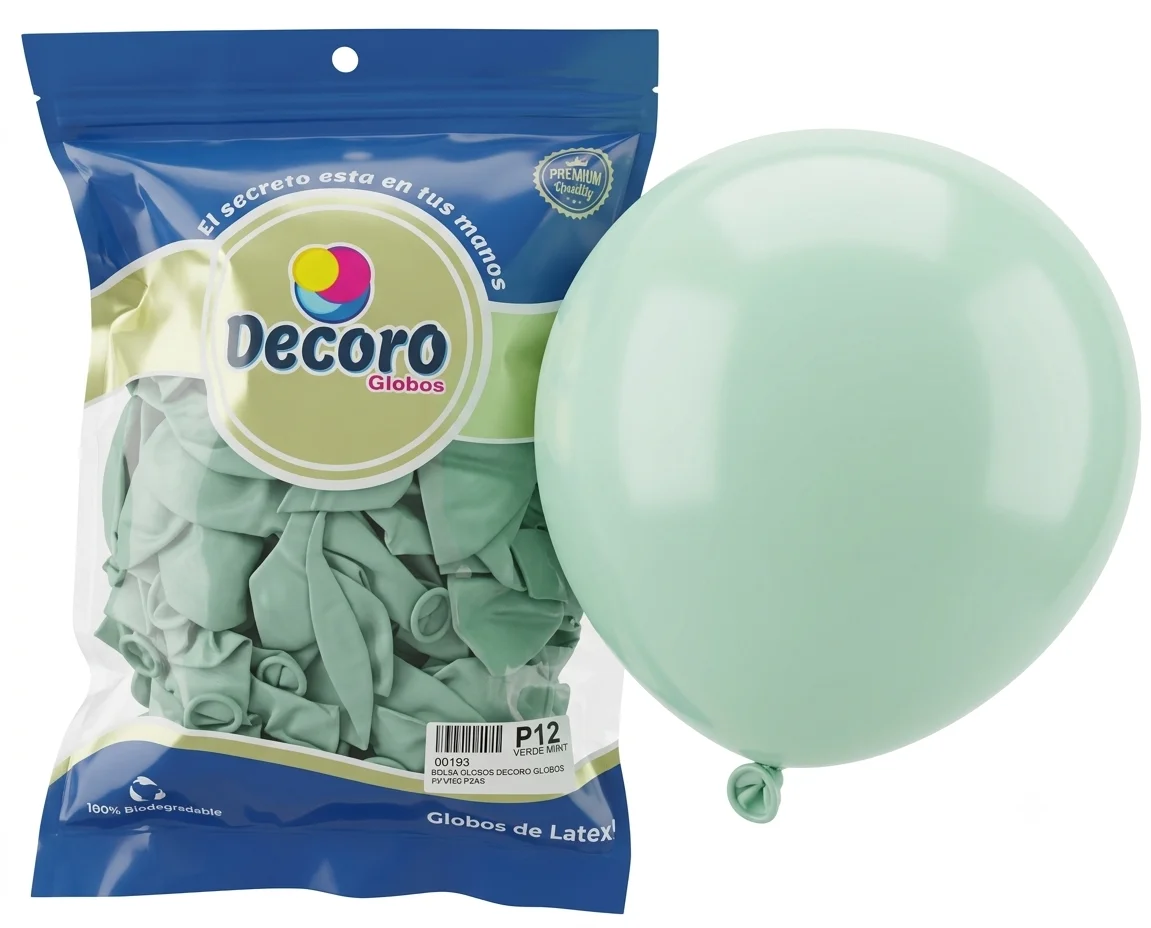 DECORO  QF7-VERDE NIEBLA 12"X100 PZAS 