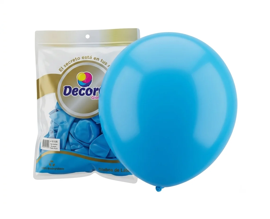 DECORO AZUL BEBE PERLADO 12"X50PZ 3.2G HIGH FASHION