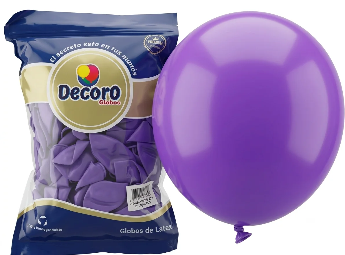 DECORO Y17 MORADO VIOLETA 12"X100 PZAS