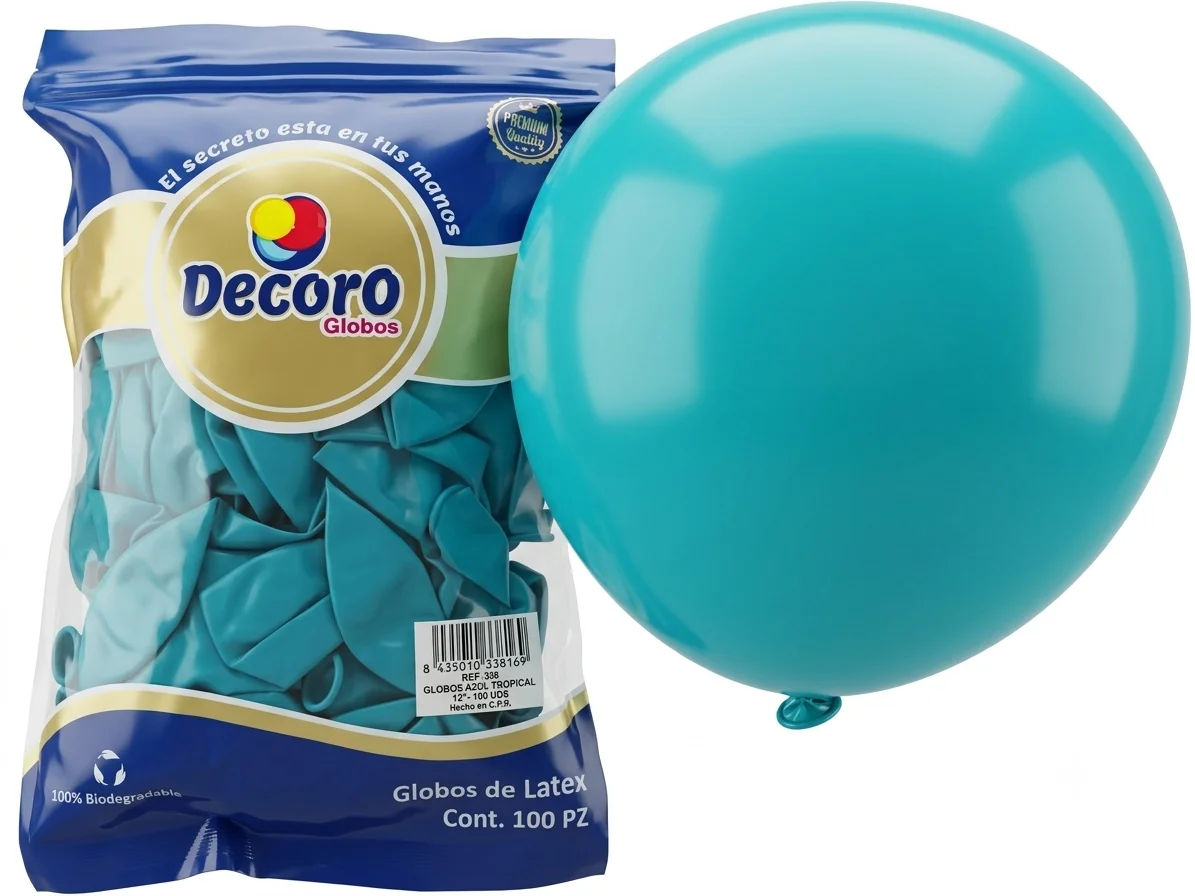 DECORO Y18 AZUL TROPICAL 12"X100 PZAS  