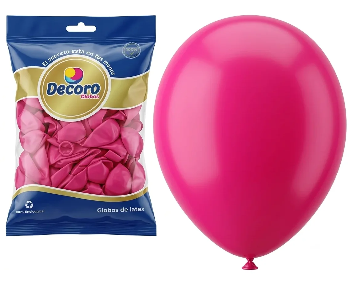 DECORO QY4-FUCSIA NUEVO 5"X100 PZAS