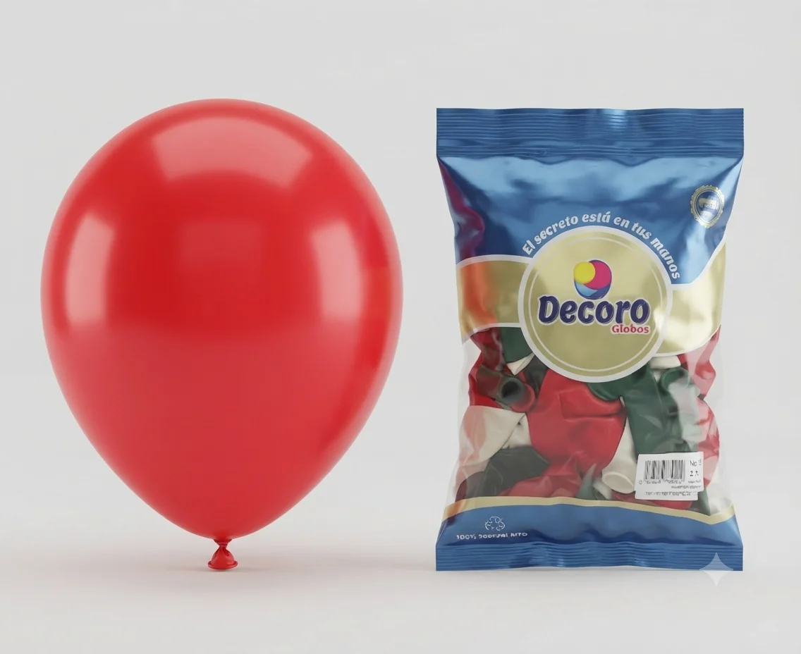  DECORO GLOBOS 12"X100 PZAS MEXICO